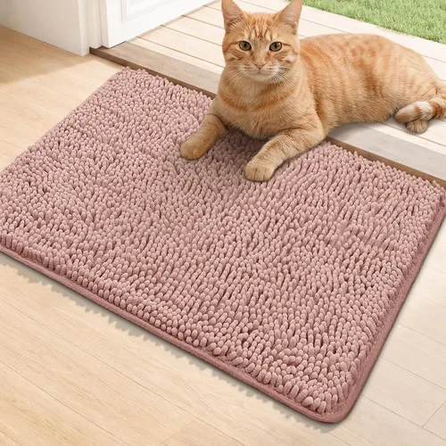 Miniatura 49 de Bcoimo Tapete súper absorbente para puerta de perro, 30 x 20 pulgadas, tapete antideslizante para patas fangosas, alfombras para mascotas para patas
