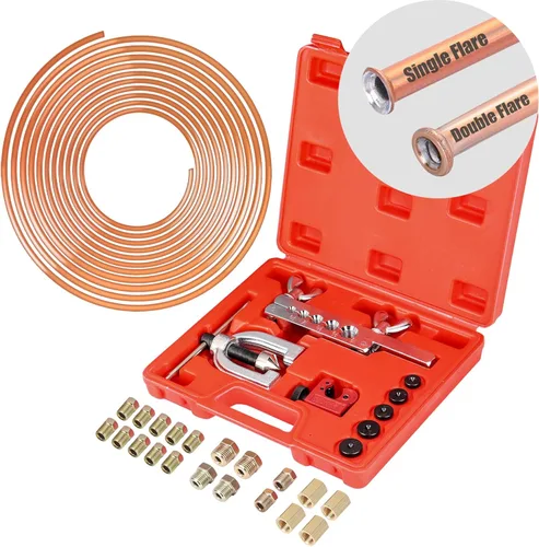 Miniatura 7 de Kit de línea de freno de 3/16 pulgadas, línea de freno recubierta de cobre de 25 pies (con 16 accesorios de línea de freno y 4 uniones de roscas) +