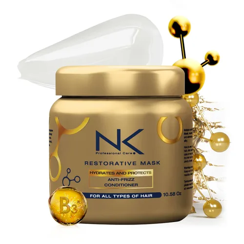 NK Professional Care – Mascarilla Restauradora – Hidratación y Protección – Anti-Frizz y Acondicionador con Niacinamida, Pantenol, Vitamina C y