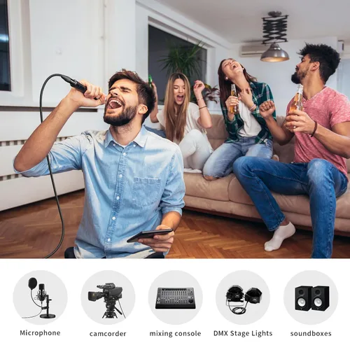 Miniatura 7 de Kumiho Paquete de 2 cables adaptadores XLR profesionales de 3 pines hembra a DMX macho de 5 pines macho de 12 pulgadas para control de iluminación