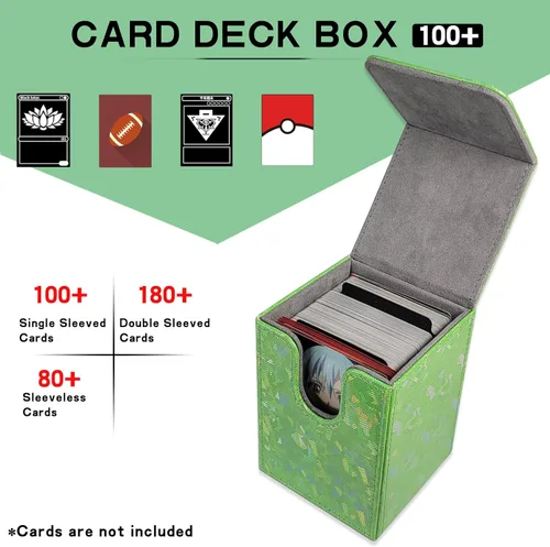 Miniatura 4 de Dmoicols 4 Paquetes Caja de Mazos de Cartas Contiene 400+ Cartas con Fundas Individuales, Caja de Almacenamiento de Cartas de Material Láser