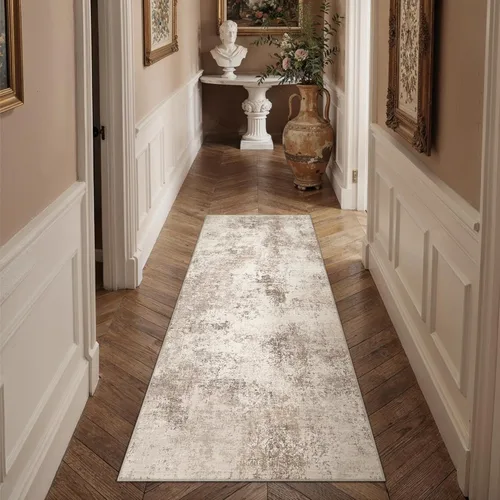 Miniatura 30 de HUGEAR Alfombra de entrada de 2 x 3 pulgadas, color beige, lavable a máquina, alfombra abstracta para puerta de entrada, alfombra