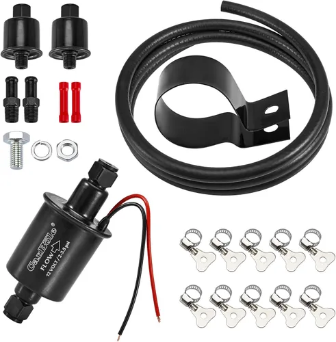 Miniatura 12 de CarBole Bomba de combustible en línea de baja presión de 12V 2-3.5 PSI, bomba eléctrica universal de gasolina y diésel para carburadores, reemplazo