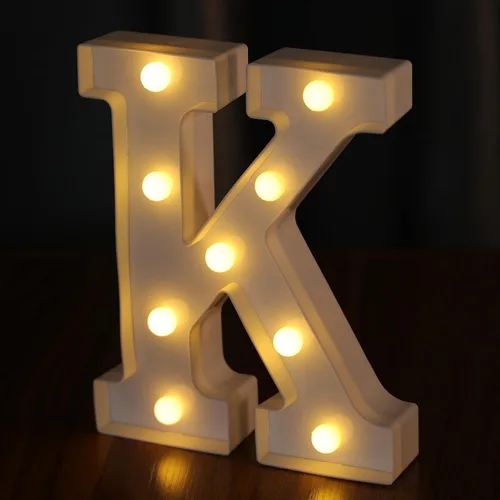 Miniatura 31 de Letras Iluminadas, Luces de Letras LED 26 del Alfabeto, Letra Iluminada Decorativa, Letras de Marquesina LED que Funcionan con Pilas para Fiesta