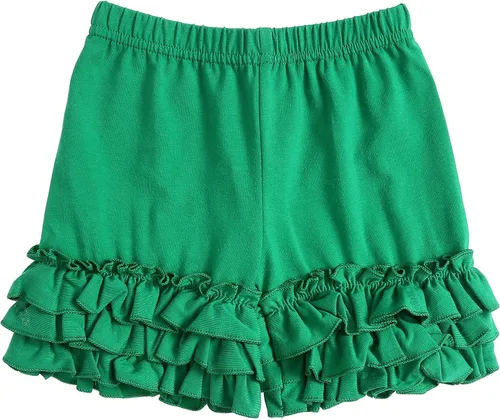 Miniatura 3 de Ashken Pantalones cortos de algodón con volantes para niñas pequeñas, 3 meses a 6 años