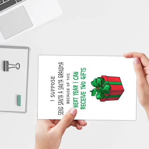 Miniatura 2 de Joycard Tarjetas de Navidad divertidas y humorísticas, tarjetas de felicitación de Año Nuevo, tarjeta de felicitación de Navidad para novio, novia