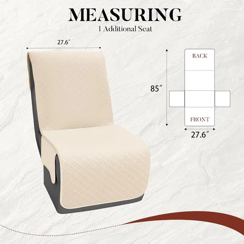 Miniatura 3 de Fundas de terciopelo 10% impermeables para sofá modular reclinable en forma de L, 1 pieza, fundas acolchadas para sofá reclinable esquinero, juego