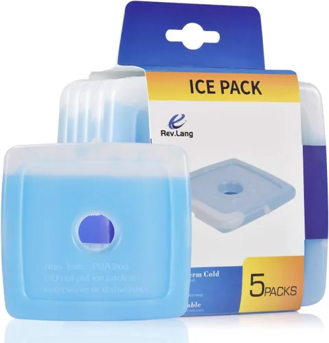 Miniatura 10 de Paquete de hielo frío de ladrillo reutilizable de larga duración fresco delgado congelador paquete refrigerador para loncheras bolsa