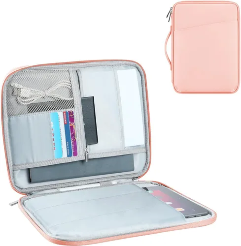 Miniatura 14 de Funda de transporte para tablet de 12.9 pulgadas, máxima protección para tu iPad Pro, Surface Pro, Galaxy Tab S8 Plus y más (PU-rosa, 12.9 pulgadas)
