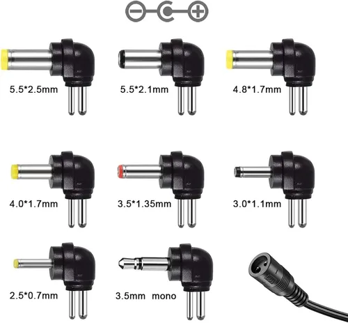 Miniatura 2 de Powseed Adaptador de CA universal de 12 W DC 3 V 4.5 V 5 V 6 V 7.5 V 9 V 12 V cable de alimentación para electrónica doméstica multi voltaje 1000 mA