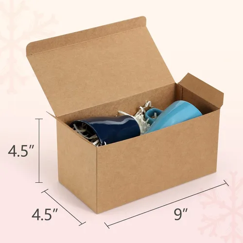 Miniatura 2 de ValBox Cajas de regalo de 9 x 4.5 x 4.5 pulgadas, paquete de 12 cajas de papel reciclado marrón de papel kraft para fiestas, bodas, Acción