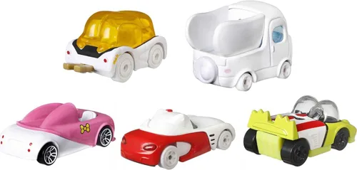 Miniatura 2 de Hot Wheels Sanrio - Coche de personajes de juguete, paquete de 5 unidades en escala 1:64: Hello Kitty, Keroppi, Gudetama, Cinnamaroll & My Melody