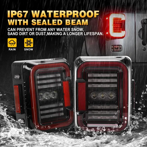 Miniatura 6 de Luces traseras LED aprobadas por el DOT, luces de marcha atrás superbrillantes de 20 W con EMC compatibles con Jeep Wrangler JK&JKU 2007-2017, luz