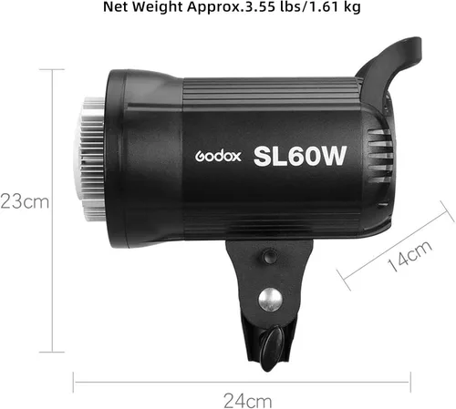 Miniatura 2 de Godox SL-60W versión mejorada SL60IID 70W LED luz de video, 8 efectos FX, control de aplicación, montaje Bowens, fácil de llevar, luz de video Negro