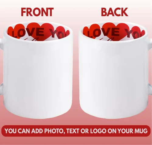 Miniatura 2 de Taza personalizada con texto en inglés "I Love You", regalos personalizados para parejas, regalos románticos con fotos para el día de San Valentín