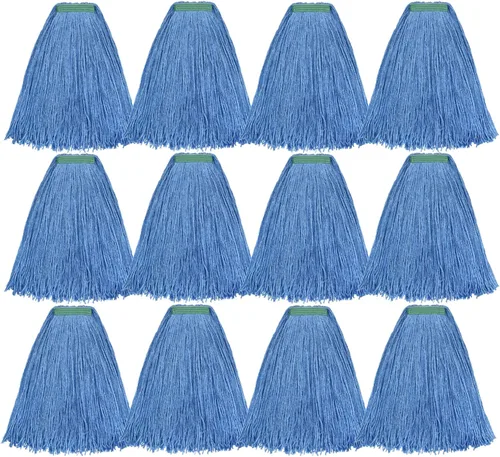 Miniatura 10 de Matthew Cleaning - Paquete de 3 trapeadores de algodón de 16 onzas, cuerda abierta de algodón, recambios de cuerda resistente, mezcla universal