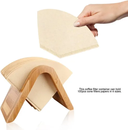 Miniatura 6 de Soporte para filtro de café, soporte para filtros de café en forma de cono, organizador de papel de café, dispensador para el hogar, cocina, bar