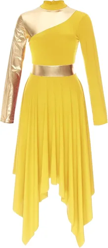 Miniatura 4 de Aislor Vestido de baile litúrgico de alabanza litúrgica para mujer, disfraz de adoración de iglesia