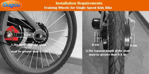 Miniatura 5 de Ruedas de entrenamiento flash para bicicleta de 12, 14, 16, 18 y 20 pulgadas, ruedas de entrenamiento para bicicleta de niños son resistentes. La