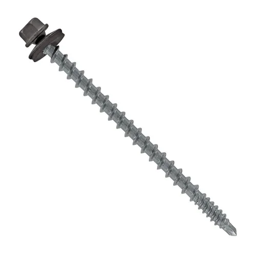 Miniatura 72 de Fasteners Plus ST Fastening Kwikseal Woodbinder Tornillos de Metal a Madera #10 X 1 Burgundy con Arandela de Goma EPDM, 250 Unidades - Diseñados