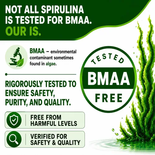 Miniatura 4 de Cápsulas de espirulina en polvo de 3000 mg – Algas azules verdes no irradiadas más puras – La mejor proteína vegana cruda – Superalimento verde