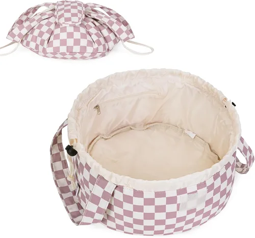 Miniatura 12 de Bolsa de maquillaje con cordón en forma de barril grande, bolsa de cosméticos, organizador de artículos de tocador para mujeres, A-Negro