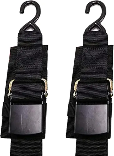 Meili - 2 correas para cabrestante de lancha, correas ajustables de amarre para lancha (enviadas desde Estados Unidos) a remolque con hebilla de