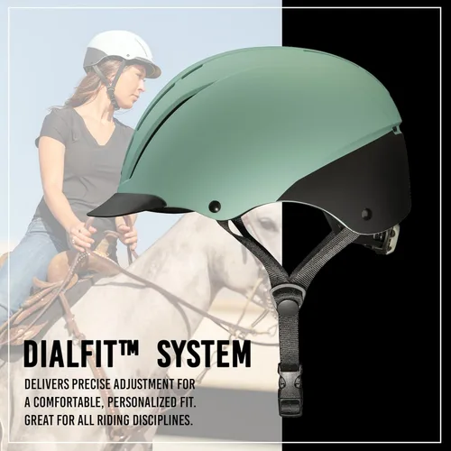 Miniatura 4 de Troxel Spirit Duratec Full Coverage Horse Riding Helmet, Low-Profile Adjustable Design, Safety Horseback Riding Gear Menta Duratec