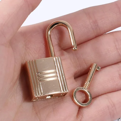 Miniatura 4 de Cerraduras pequeñas decorativas de aleación de metal para monedero, 4 unidades, con llave, cerraduras pequeñas de aleación de metal para diario