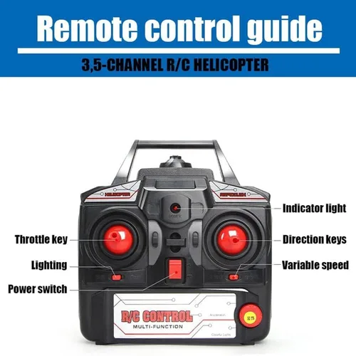Miniatura 7 de Rojo Grande Resistente a Caídas Helicóptero RC 3.5 Canales Helicóptero de Control Remoto Juguetes de Regalo con Luz LED Nocturna