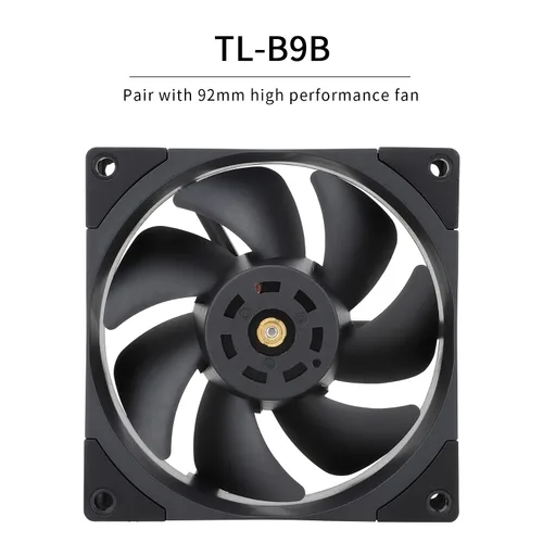 Miniatura 5 de Thermalright Silver Soul 110 Black CPU Cooler Dual Towers, 5 tubos de calor, 4.331 in de altura, ventilador TL-B9B PWM, cubierta de disipador