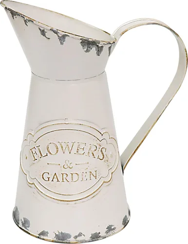 Miniatura 7 de Jarras de metal blanco de granja para decoración de cocina Shabby Chic, jarras altas para flores, jarrones rústicos de baño, grandes, 11 H