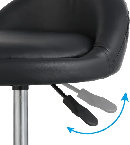 Miniatura 7 de HomGarden Silla con ruedas para salón de masaje médico, cocina, spa, redacción, oficina, cocina, silla de dibujo, taburete con cojín de respaldo