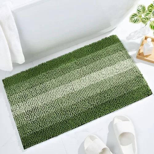 Miniatura 21 de Gibelle Alfombras Azules para Baño, Alfombra de Baño de Chenilla de Lujo, Alfombra Pequeña Antideslizante para Ducha y Alfombras para el Suelo