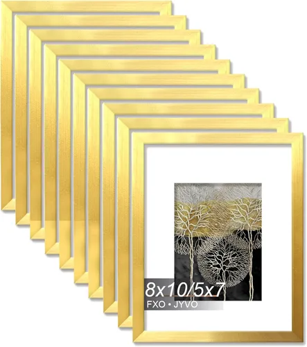 Miniatura 126 de Fxojyvo Marco de Fotos de 4x6, Muestra Foto de 3.5x5 con Paspartú o 4 x 6 Sin Paspartú, Liviano y de Alta Transparencia Marco de 4 por 6 para Pared