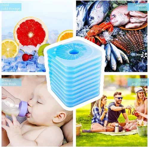 Miniatura 4 de 10 x Cool Coolers Slim Ice Packs de enfriamiento rápido y de larga duración para lonchera