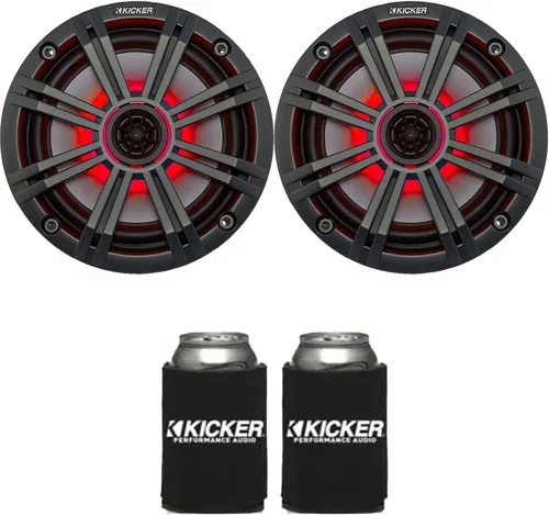 Miniatura 9 de Altavoces marinos KICKER de 6.5" con LED (1 par) blancos, reemplazos OEM para parrillas de agua salada LED agua salada blanca