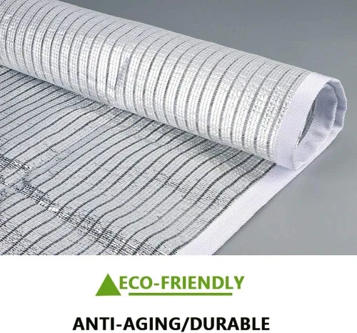 Miniatura 5 de 70% Tela de tela para jardín, papel de aluminio, malla reflectante plateada, refugio solar para jardín, toldos, toldos, lona, pantalla de valla