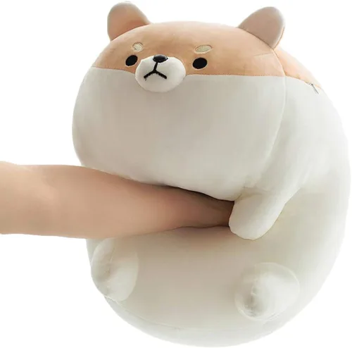 Miniatura 2 de Almohada grande de peluche con forma de perrito, Shiba Inu, Corgi, juguete para niño, niña Marrón