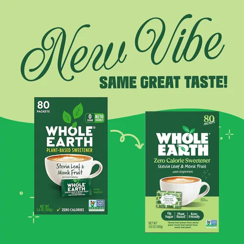Miniatura 7 de Whole Earth Sweetener Co. NATURE SWEET Edulcorante de fruta de estevia y fruta de monje, edulcorante de eritritol, paquetes de estevia de hoja