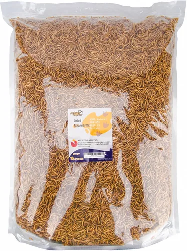 Miniatura 2 de RANZ 4.5 KG Gusanos secos sin OMGs para pollos, gusanos altos en proteínas, alimento premium para pollos, alimento perfecto para aves y golosinas