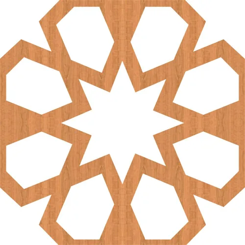 Miniatura 2 de Jackson Decorative Fretwork Wood Wall Panels, Large, 23 3/8" W x 23 3/8" H x 1/4" T, Cherry