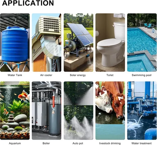 Miniatura 6 de Válvula automática de control de nivel de agua de 2 piezas, tipo interior, válvula de flotador para tanque de agua, energía solar, maceta