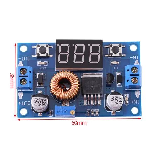 Miniatura 2 de Módulo de alimentación ajustable Convertidor DC-DC 5A 4.0V ~ 38V a 1.25V ~ 36V Regulador de voltaje para convertidor de controlador LED de alta