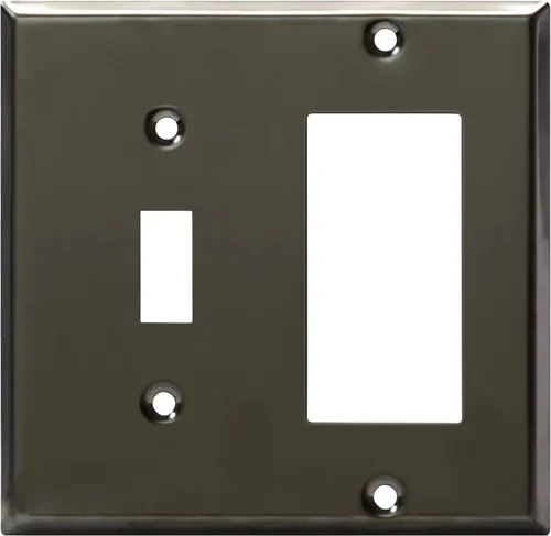 Miniatura 41 de ENERLITES - Placa de pared combinada de acero inoxidable para interruptor de palanca y decorativo, resistente a la corrosión, placa metálica de 2