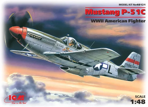 Miniatura 2 de ICM 48121 - Avión militar de plástico Mustang P-51C, modelo de avión WWII American Fighter - Escala 1:48