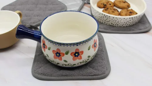 Miniatura 7 de Juego de 4 soportes de algodón para ollas de algodón, lavables a máquina, resistentes al calor, para uso diario, cocina, almohadillas calientes, Gris