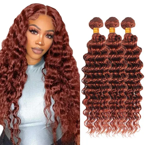 Miniatura 31 de Color 30 paquetes de cabello humano marrón onda del cuerpo paquetes 8 10 12 pulgadas brasileño virgen Remy extensiones de cabello humano doble trama