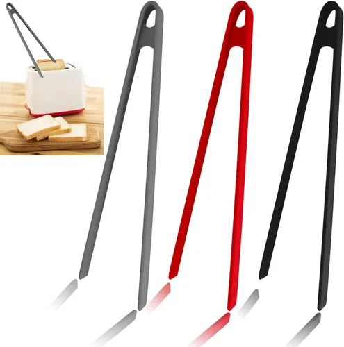 Miniatura 8 de 8 piezas de pinzas mini de silicona, pinzas de 5 pulgadas con forma de mano para alimentos, pinzas pequeñas y coloridas para niños para servir