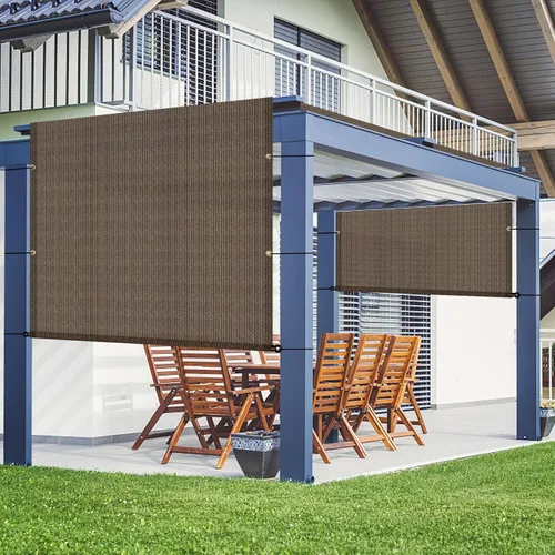 Toldo de repuesto para pérgola de 9 x 16 pies, con varillas pesadas y ojales, bloqueo UV, paño para patio al aire libre, terraza, porche, patio